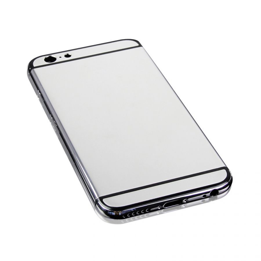 Shiny silver back cover for iphone 6s housing custom